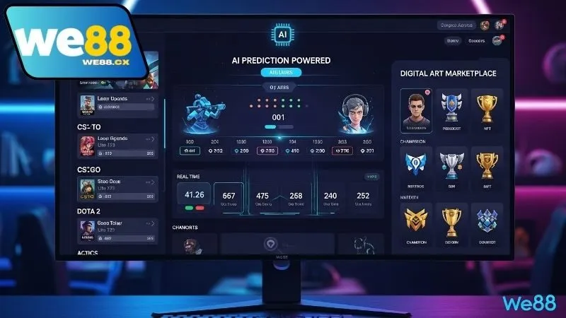 Cách hệ thống cá cược esports tích hợp AI dự đoán We88 hoạt động